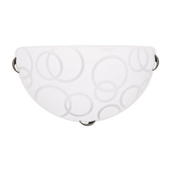 Imagine Aplica de perete din sticlă 1X27 Max 15W 300X160X90mm Alb-Silver Arte Illumina Leia