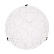 Imagine Lampa de plafon cu sticlă 1xE27 Max 15W Ø300x90mm alb-argintiu Arte Illumina Leia