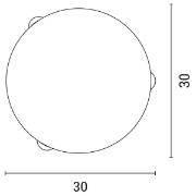 Imagine Lampa de plafon cu sticlă 1xE27 Max 15W Ø300x90mm alb-argintiu Arte Illumina Leia