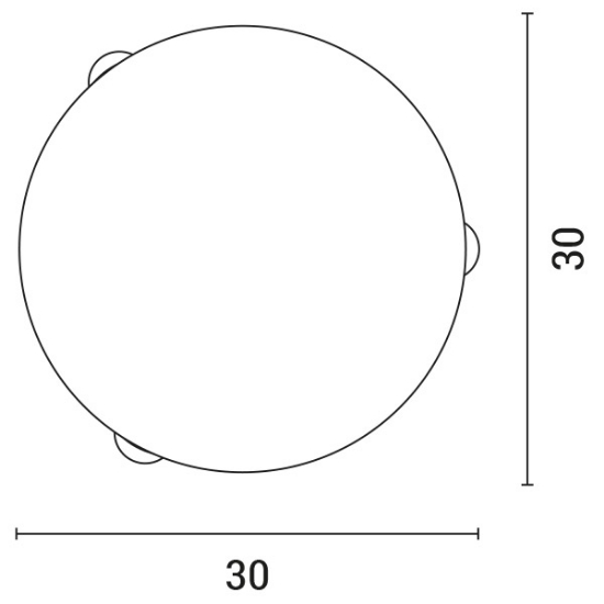 Imagine Lampa de plafon cu sticlă 1xE27 Max 15W Ø300x90mm alb-argintiu Arte Illumina Leia