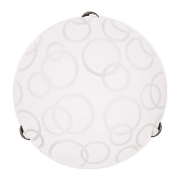 Imagine Lumină de plafon cu sticlă 2XE27 Max 15W Ø400X90mm Alb-Silver Arte Illumina Leia