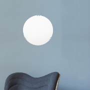 Imagine Lumină de plafon cu sticlă 1xE27 Max 15W Ø300x90mm Alb-Silver Arte Illumina Paros