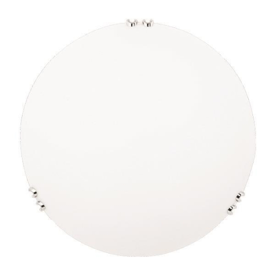 Imagine Lumină de tavan cu sticlă 2XE27 Max 15W Ø400X90mm Alb-Silver Arte Illumina Paros