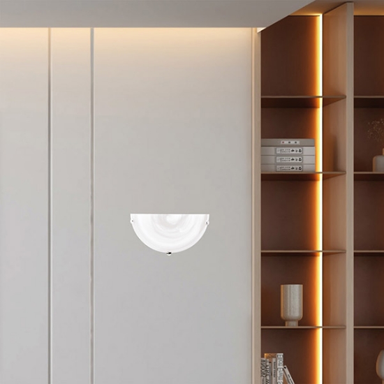 Imagine Aplica de perete din sticlă 1xE27 Max 15W 300x90mm Alb-Silver Arte Illumina Eris