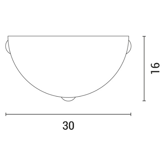 Imagine Aplica de perete din sticlă 1X27 Max 15W 300mm transparent-bronz Arte Illumina Eris