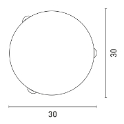 Imagine Lumină de tavan cu sticlă 1xE27 max 15W Ø300mm transparent-bronz ARTE ILLUMINA ERIS