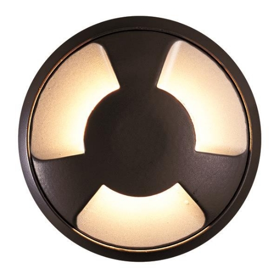 Imagine Pendul pentru podea 3F LED 3W IP65 12V Ø68X24mm Pro Black Arte Illumina