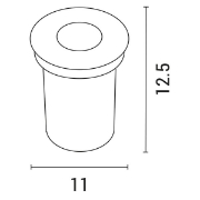 Imagine Aplica de tavan încastrat cu bază din plastic rotund GU10 IP65 33W Arte Illumina