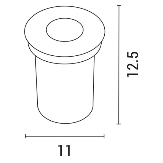 Imagine Aplica de tavan încastrat cu bază din plastic rotund GU10 IP65 33W Arte Illumina