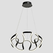 Imagine Lampa suspendată din aluminiu rotund LED 60W 3200Lm 3CCT (3000-4000-6000K) Ø520X1200mm 100-277V Negru Arte Illumina LOOP