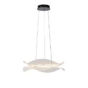 Imagine Lumină suspendată acrilică rotundă LED 36W 3240Lm 3000K Ø540X1250mm neagră Arte Illumina Firenze