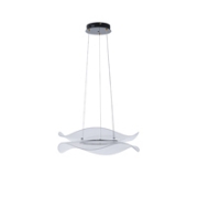 Imagine Lumină suspendată acrilică rotundă LED 36W 3240Lm 3000K Ø540X1250mm neagră Arte Illumina Firenze