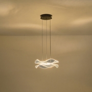 Imagine Lumină suspendată acrilică rotundă LED 24W 2160Lm 3000K Ø340X1250mm neagră Arte Illumina Firenze