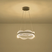 Imagine Lumină suspendată acrilică rotundă LED 48W 4320Lm 3000K Ø400X1200mm argintie Arte Illumina Torino