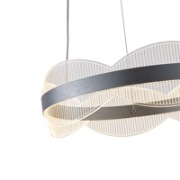 Imagine Lumină suspendată acrilică rotundă LED 48W 4320Lm 3000K Ø400X1200mm argintie Arte Illumina Torino