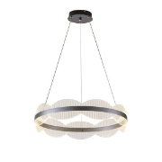 Imagine Lumină suspendată acrilică rotundă LED 60W 5400Lm 3000K 600X1200mm argintie Arte Illumina Torino