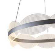 Imagine Lumină suspendată acrilică rotundă LED 60W 5400Lm 3000K 600X1200mm argintie Arte Illumina Torino