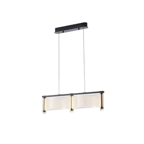 Imagine Lumină suspendată acrilică LED 24W 3024Lm 3000K 600X270X175mm aurie roz Arte Illumina Ravena