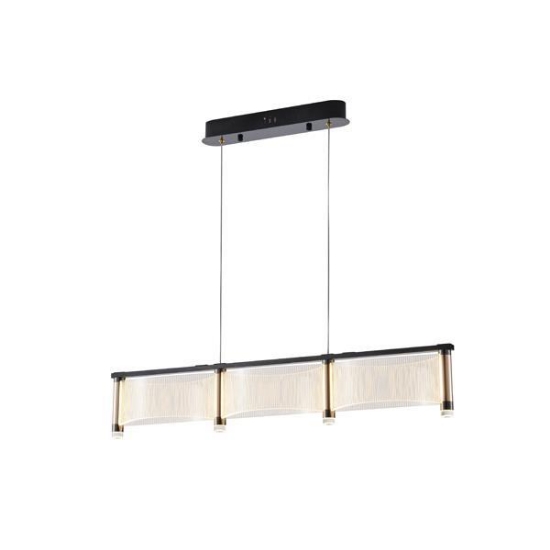 Imagine Lampa suspendată LED acrilic 40W 4320Lm 3000K 900X270X175mm aurie roz Arte Illumina Ravena