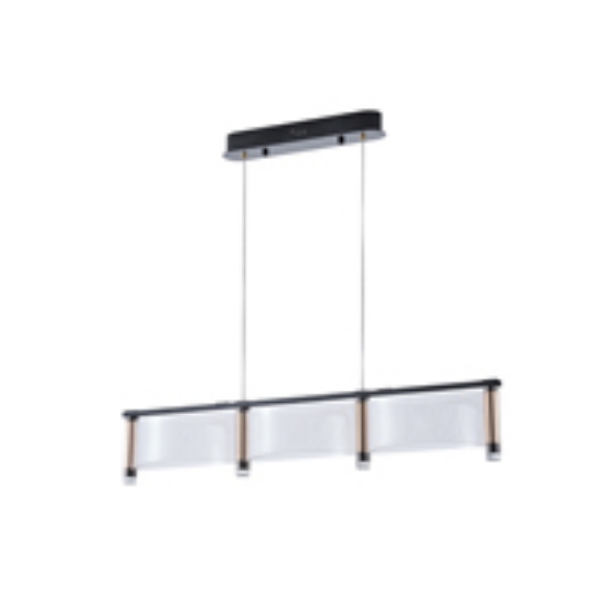 Imagine Lampa suspendată LED acrilic 40W 4320Lm 3000K 900X270X175mm aurie roz Arte Illumina Ravena