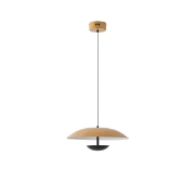 Imagine Lumină suspendată din aluminiu rotund cu LED 7W 338Lm 3000K Ø345X1215mm lemn Arte Illumina Penny