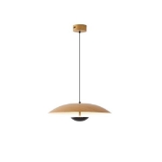 Imagine Lumină suspendată din aluminiu rotund cu LED 7W 338Lm 3000K Ø455X1215mm lemn Arte Illumina Penny