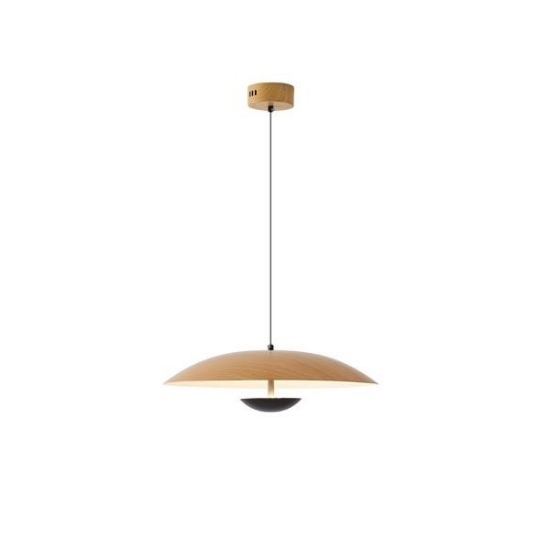Imagine Lumină suspendată din aluminiu rotund cu LED 7W 338Lm 3000K Ø455X1215mm lemn Arte Illumina Penny