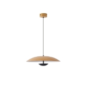 Imagine Lumină suspendată din aluminiu rotund cu LED 7W 338Lm 3000K Ø455X1215mm lemn Arte Illumina Penny
