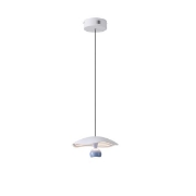 Imagine Lumină suspendată din aluminiu rotund cu LED 8W 400Lm 3000K Ø230mm alb-albastru Arte Illumina Enigma