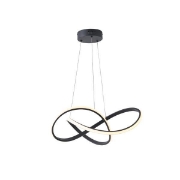 Imagine Lumină suspendată din aluminiu rotund LED 30W 1400Lm 3000K Ø600X1200mm neagră Arte Illumina Venus