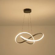 Imagine Lumină suspendată din aluminiu rotund LED 30W 1400Lm 3000K Ø600X1200mm neagră Arte Illumina Venus