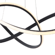 Imagine Lumină suspendată din aluminiu rotund LED 30W 1400Lm 3000K Ø600X1200mm neagră Arte Illumina Venus