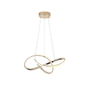 Imagine Lumină suspendată din aluminiu rotund LED 30W 2000Lm 3000K 600X1200mm aurie Arte Illumina Venus
