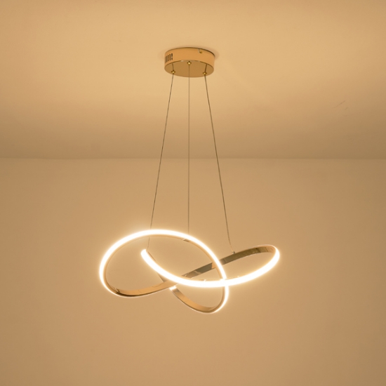Imagine Lumină suspendată din aluminiu rotund LED 30W 2000Lm 3000K 600X1200mm aurie Arte Illumina Venus