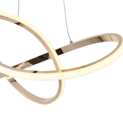 Imagine Lumină suspendată din aluminiu rotund LED 30W 2000Lm 3000K 600X1200mm aurie Arte Illumina Venus