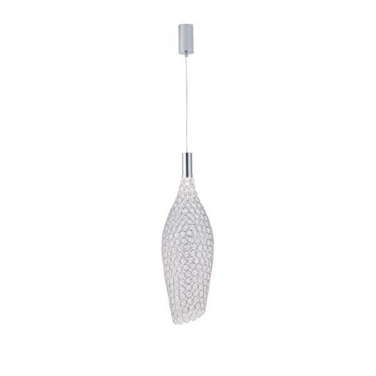 Imagine Lumină suspendată metalică LED 7.6W 780Lm 3000K  Ø200X1960mm argintie Arte Illumina Perforato