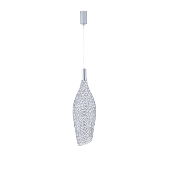 Imagine Lumină suspendată metalică LED 7.6W 780Lm 3000K  Ø200X1960mm argintie Arte Illumina Perforato