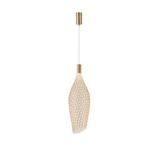 Imagine Lampa suspendată metalică LED 7.6W 780Lm 3000K 200X1960mm aurie Arte Illumina Perforato