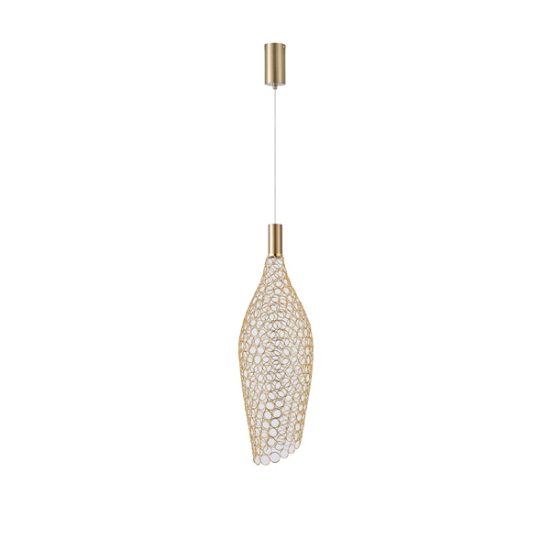 Imagine Lampa suspendată metalică LED 7.6W 780Lm 3000K 200X1960mm aurie Arte Illumina Perforato