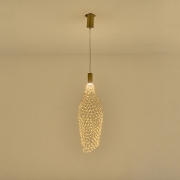 Imagine Lampa suspendată metalică LED 7.6W 780Lm 3000K 200X1960mm aurie Arte Illumina Perforato