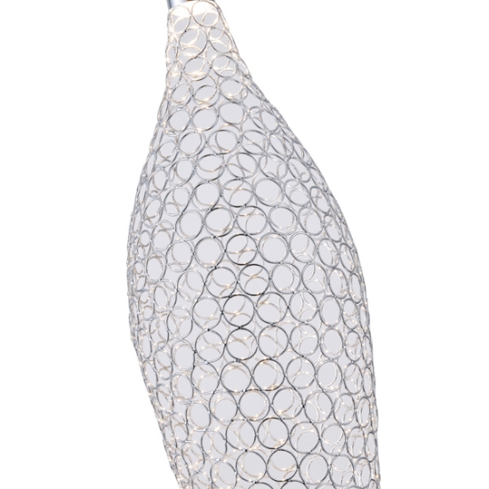Imagine Lampa suspendată metalică LED 6.3W 648Lm 3000K Ø146X1774mm argintie Arte Illumina Perforato