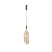 Imagine Lumină suspendată metalică LED 6.3W 648Lm 3000K Ø146X1774mm Aurie Arte Illumina Perforato