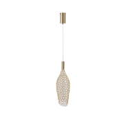 Imagine Lumină suspendată metalică LED 6.3W 648Lm 3000K Ø146X1774mm Aurie Arte Illumina Perforato