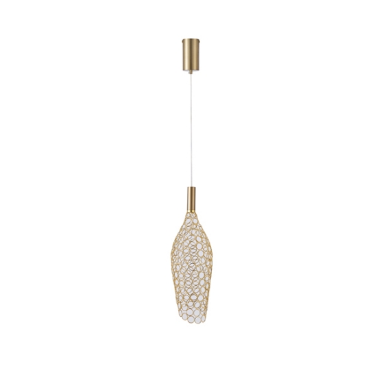Imagine Lumină suspendată metalică LED 6.3W 648Lm 3000K Ø146X1774mm Aurie Arte Illumina Perforato