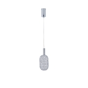 Imagine Lumină suspendată metalică LED 6.3W 648Lm 3000K ∅130X1588mm argintie Arte Illumina Perforato