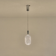 Imagine Lumină suspendată metalică LED 6.3W 648Lm 3000K ∅130X1588mm argintie Arte Illumina Perforato