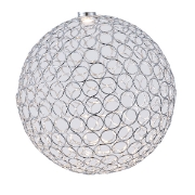 Imagine Lampa suspendată metalică rotundă cu un singur LED 6.3W 648Lm 3000K Ø200X1388mm argintie Arte Illumina Perforato