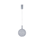 Imagine Lumină suspendată metalică rotundă cu un singur LED 6.3W 648Lm 3000K Ø250X1388mm argintie Arte Illumina Perforato