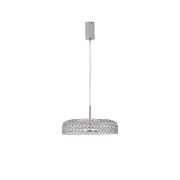 Imagine Lumină suspendată metalică rotundă cu un singur LED 10W 1080Lm 3000K Ø350X1390mm argintie Arte Illumina Perforato