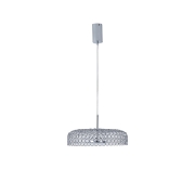 Imagine Lumină suspendată metalică rotundă cu un singur LED 10W 1080Lm 3000K Ø350X1390mm argintie Arte Illumina Perforato